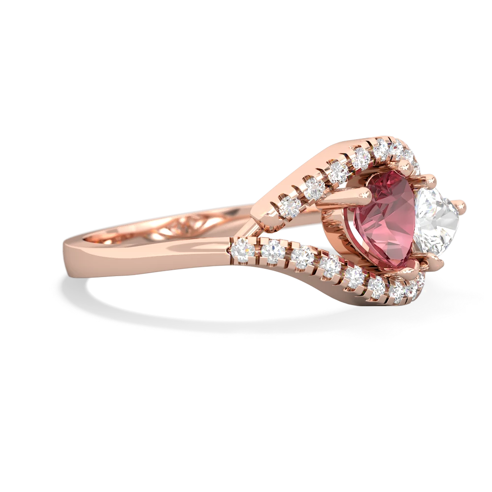 Pink Tourmaline Mother And Child 14K Rose Gold ring R3010