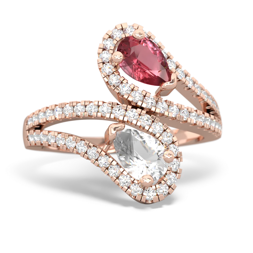 Pink Tourmaline Diamond Dazzler 14K Rose Gold ring R3000