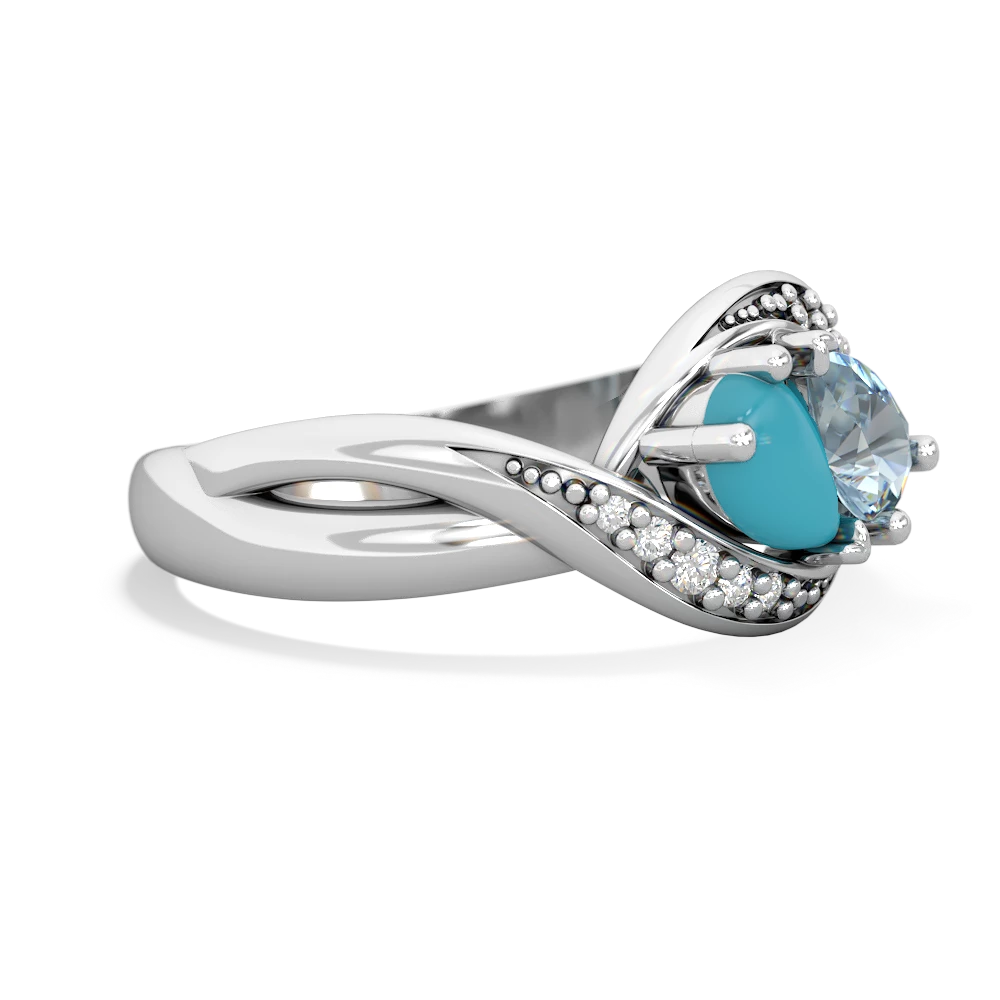 Turquoise Summer Winds 14K White Gold ring R5342