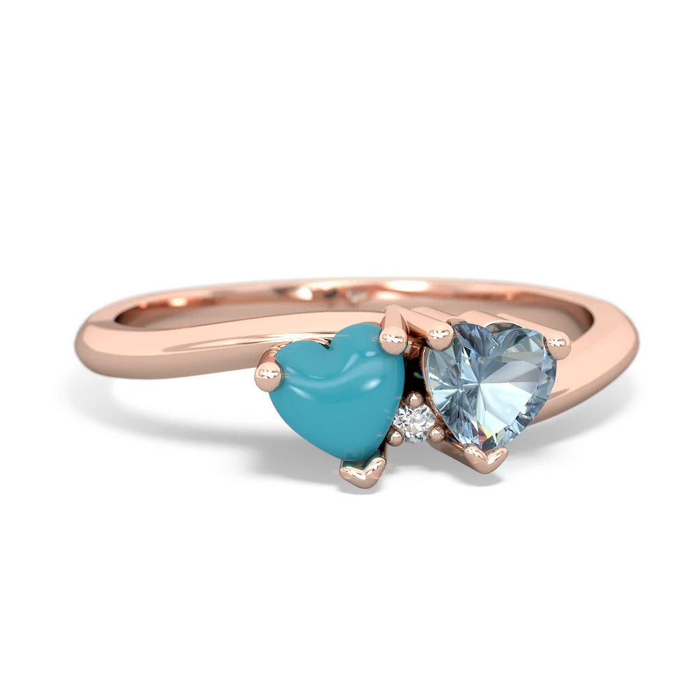 Turquoise Sweethearts 14K Rose Gold ring R5260