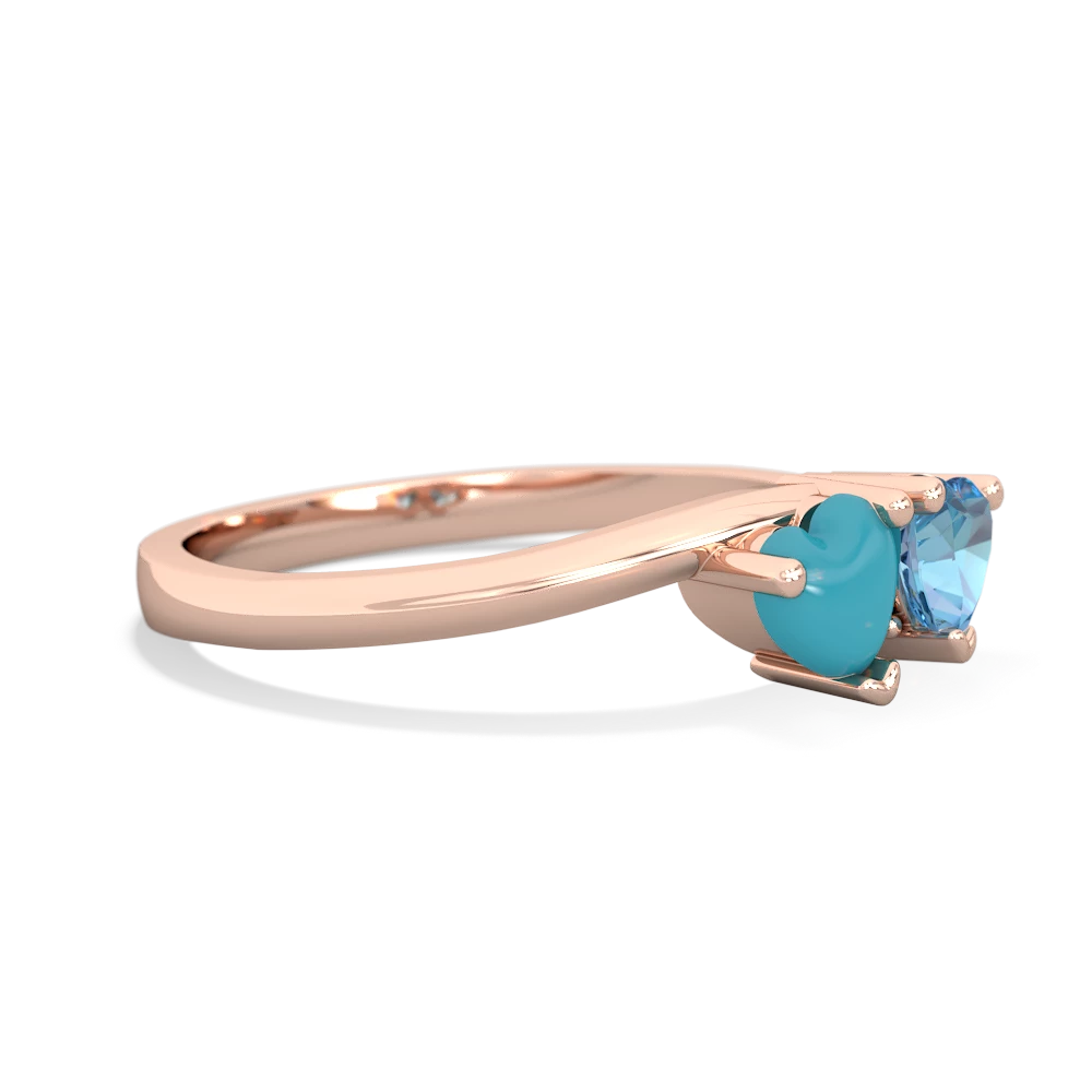 Turquoise Sweethearts 14K Rose Gold ring R5260