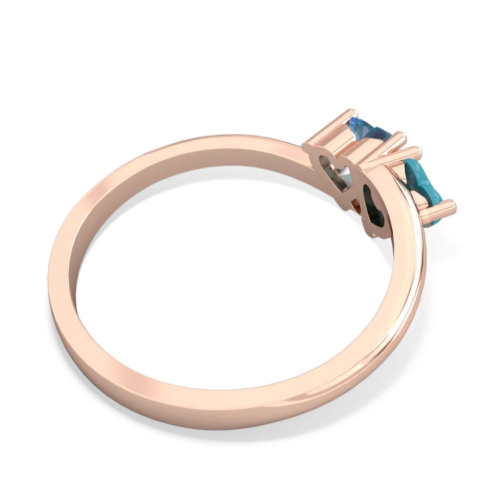 Turquoise Sweethearts 14K Rose Gold ring R5260