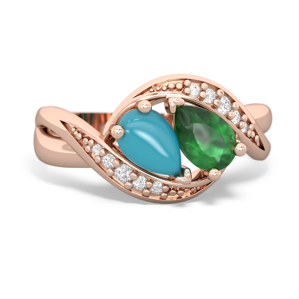 Turquoise Summer Winds 14K Rose Gold ring R5342