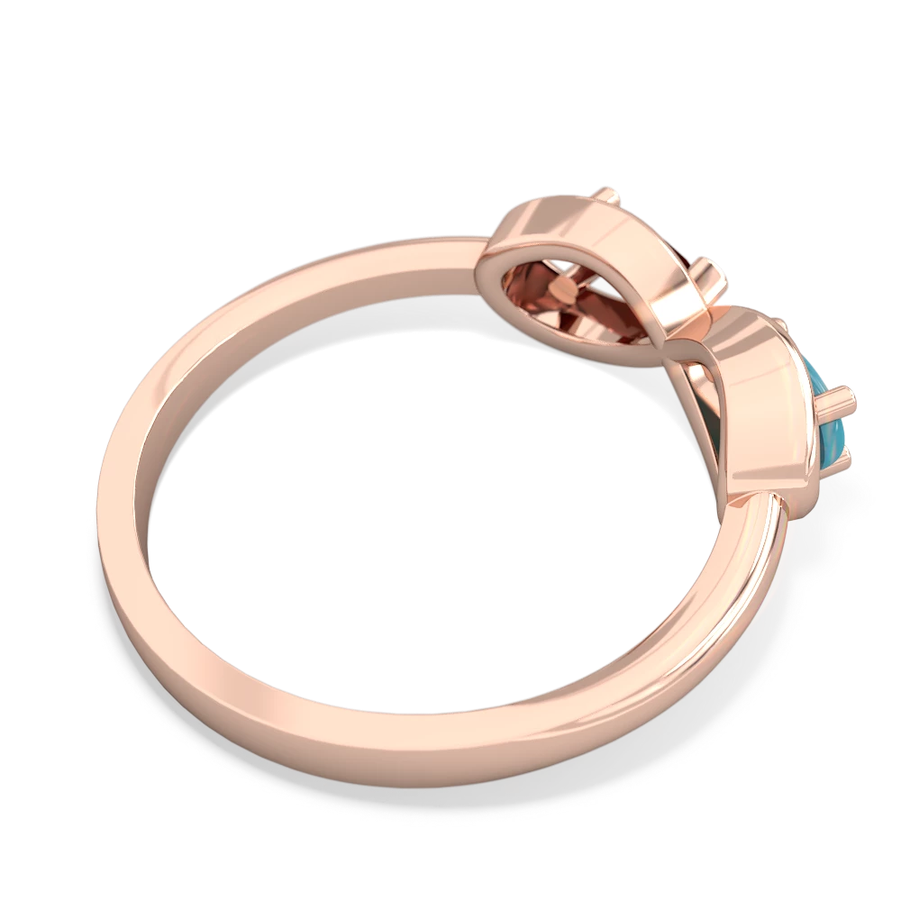 Turquoise Infinity 14K Rose Gold ring R5050