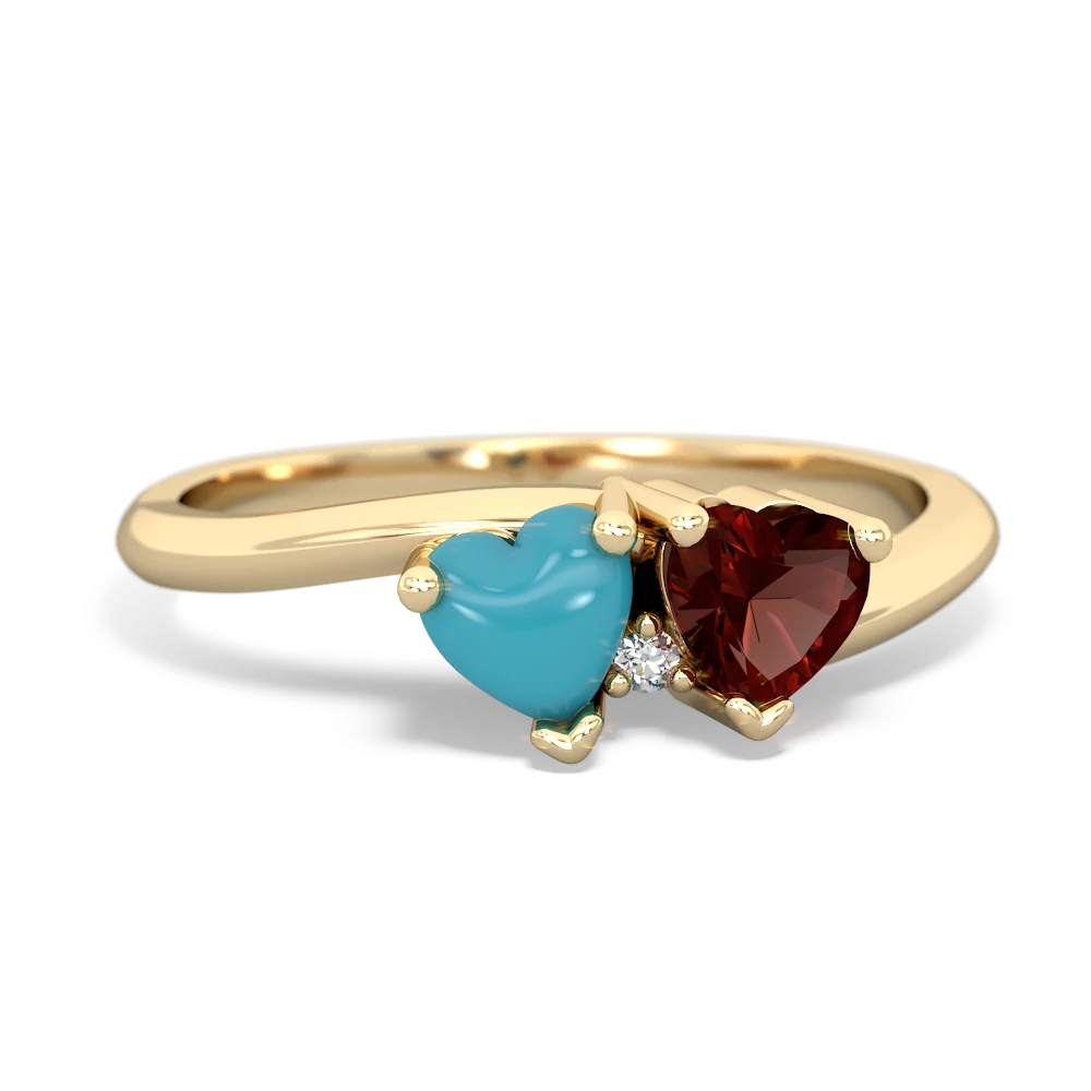 Turquoise Sweethearts 14K Yellow Gold ring R5260