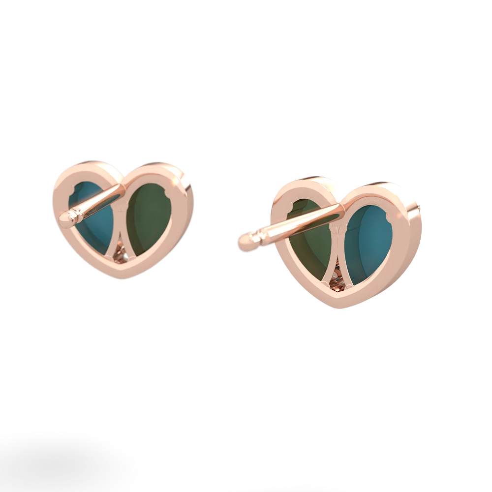 Turquoise 'Our Heart' 14K Rose Gold earrings E5072