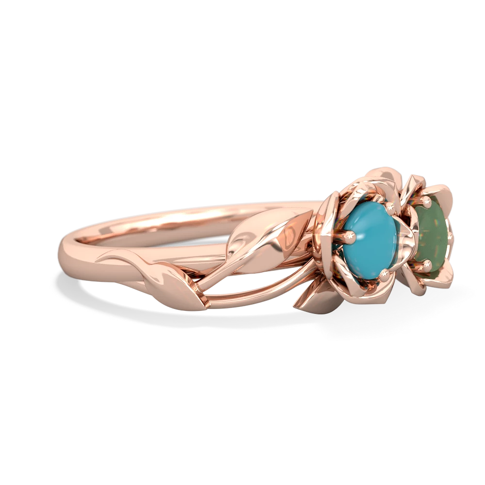 Turquoise Rose Garden 14K Rose Gold ring R5510