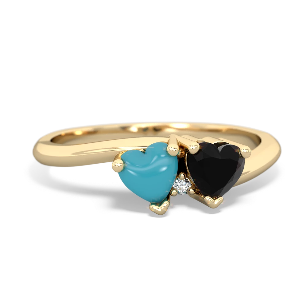 Turquoise Sweethearts 14K Yellow Gold ring R5260