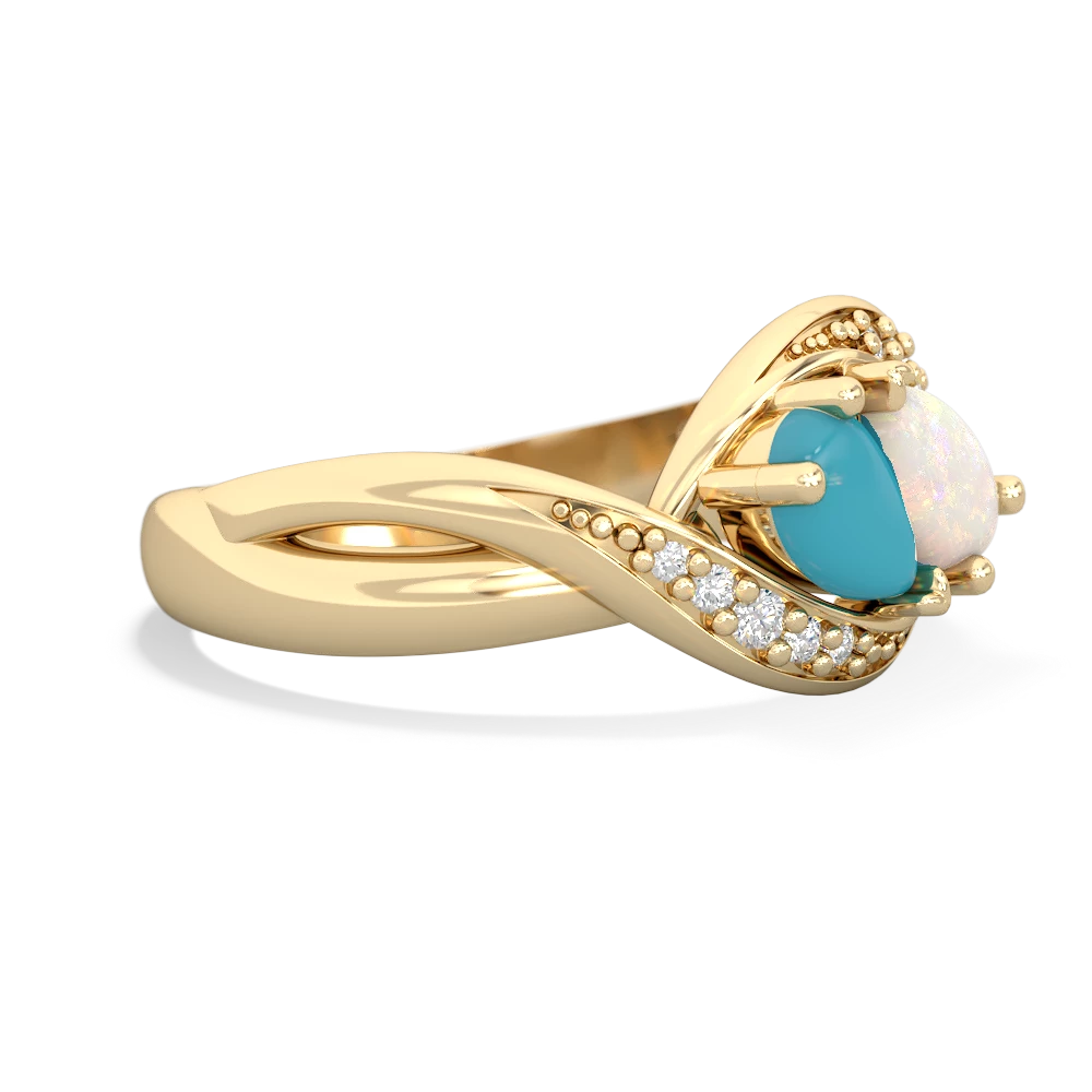 Turquoise Summer Winds 14K Yellow Gold ring R5342