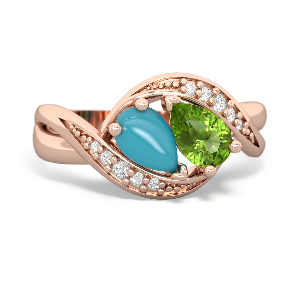 Turquoise Summer Winds 14K Rose Gold ring R5342