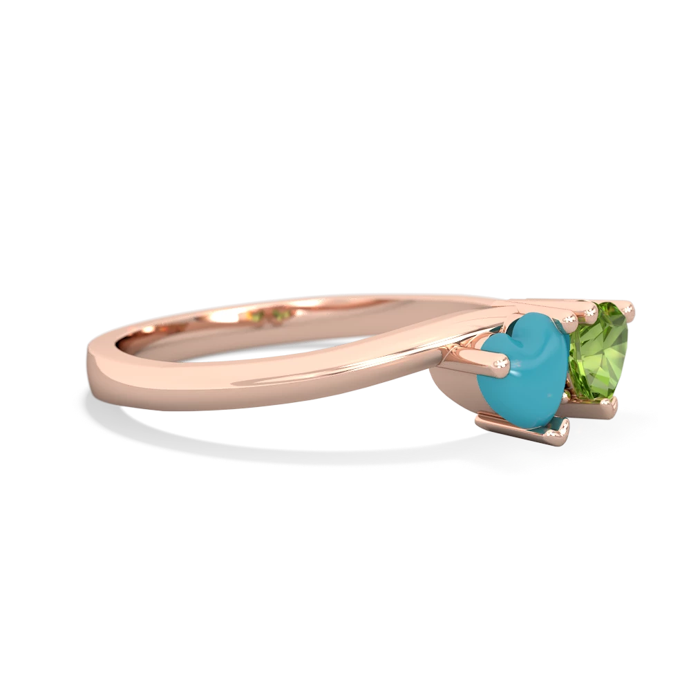 Turquoise Sweethearts 14K Rose Gold ring R5260