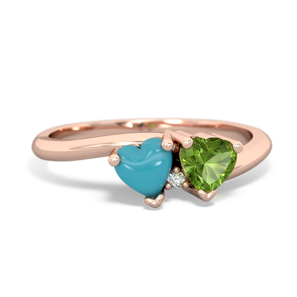 Turquoise Sweethearts 14K Rose Gold ring R5260