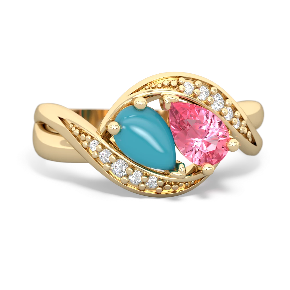 Turquoise Summer Winds 14K Yellow Gold ring R5342