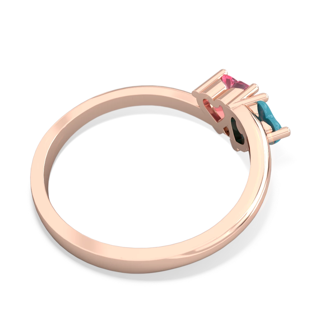 Turquoise Sweethearts 14K Rose Gold ring R5260