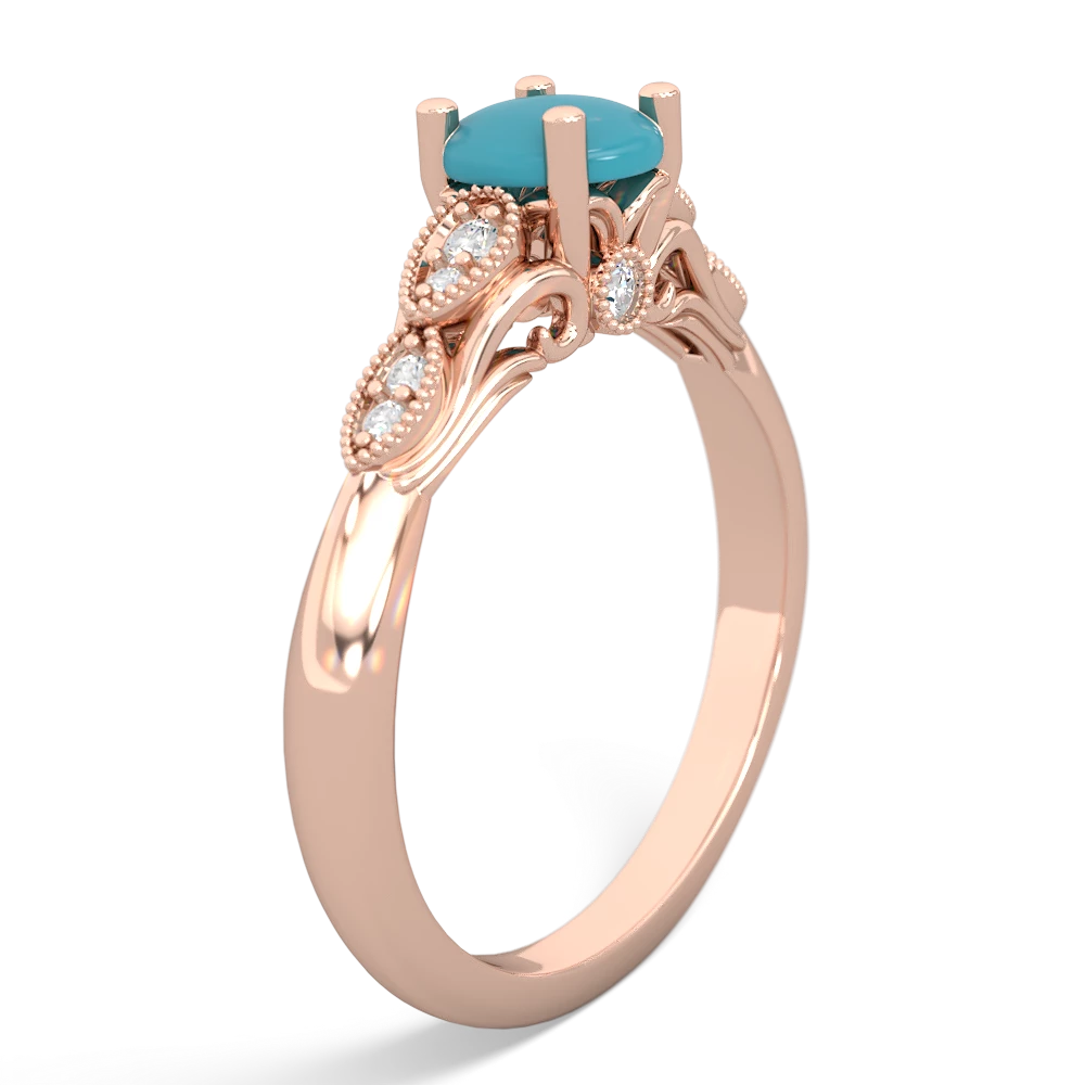 Turquoise Antique Elegance 14K Rose Gold ring R3100