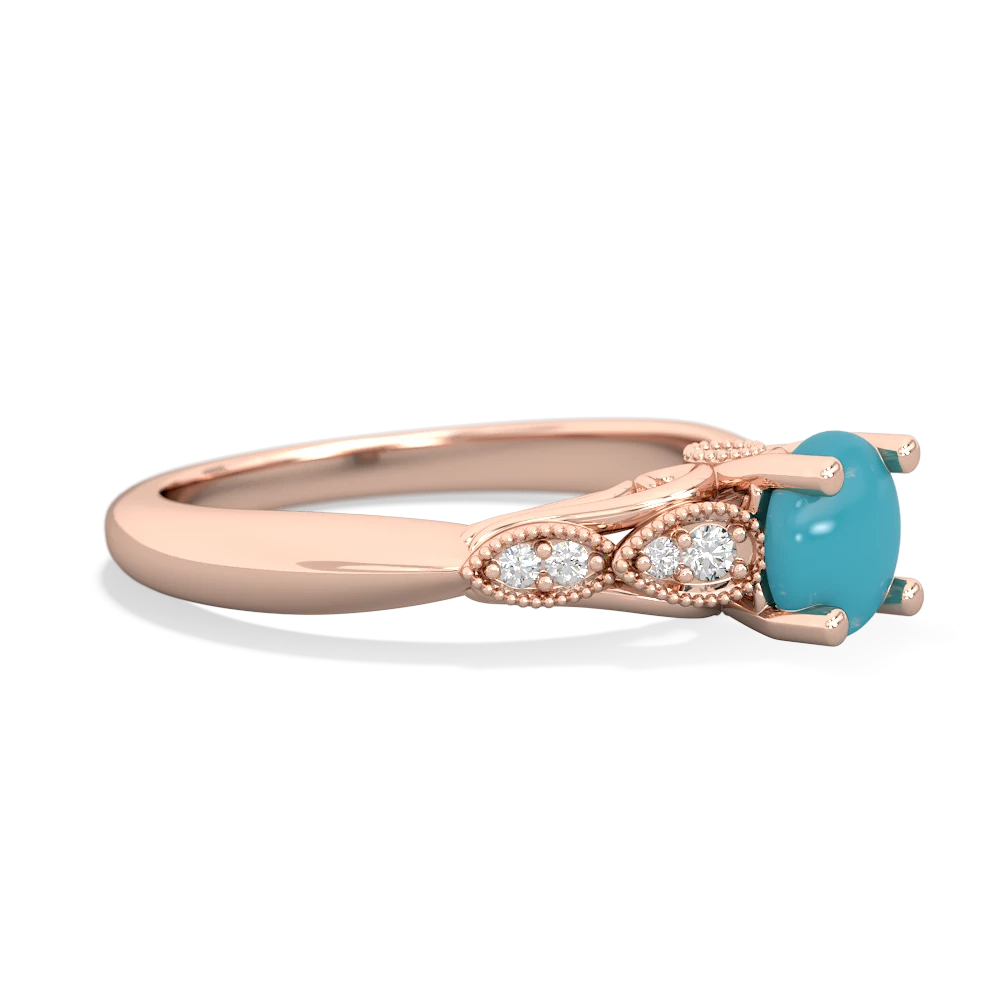 Turquoise Antique Elegance 14K Rose Gold ring R3100