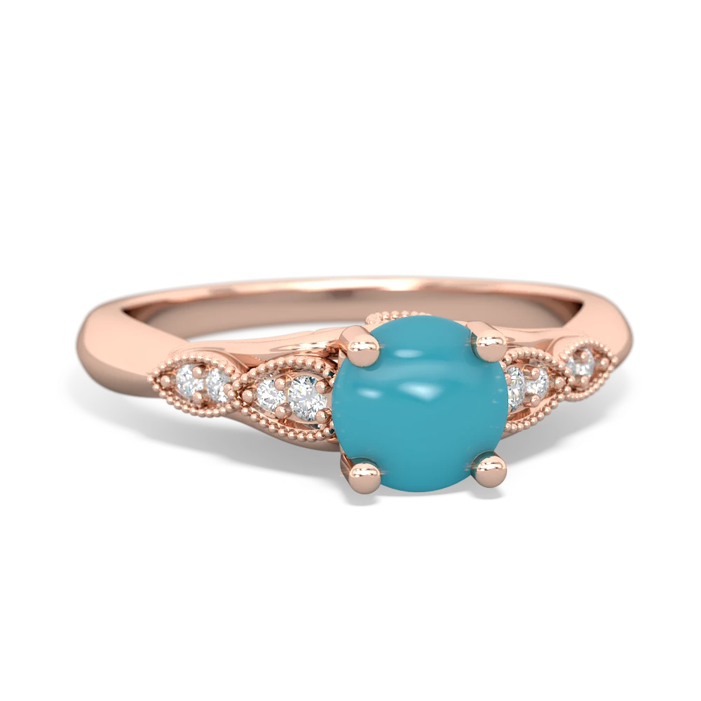 Turquoise Antique Elegance 14K Rose Gold ring R3100