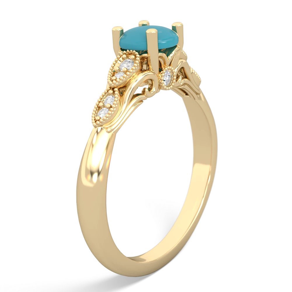 Turquoise Antique Elegance 14K Yellow Gold ring R3100