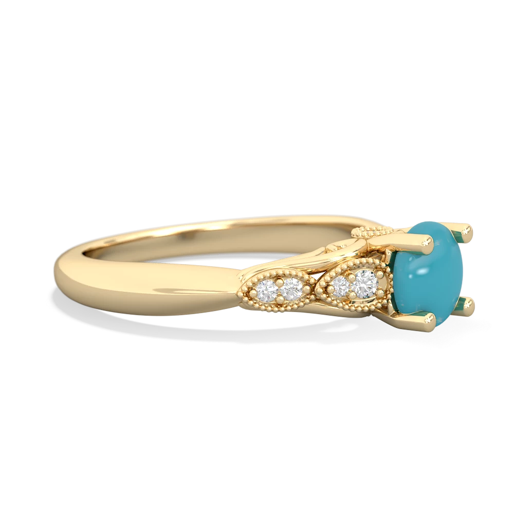 Turquoise Antique Elegance 14K Yellow Gold ring R3100