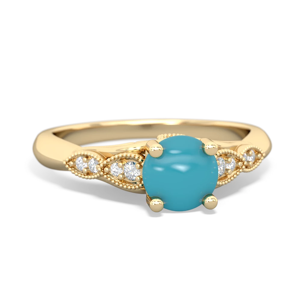 Turquoise Antique Elegance 14K Yellow Gold ring R3100