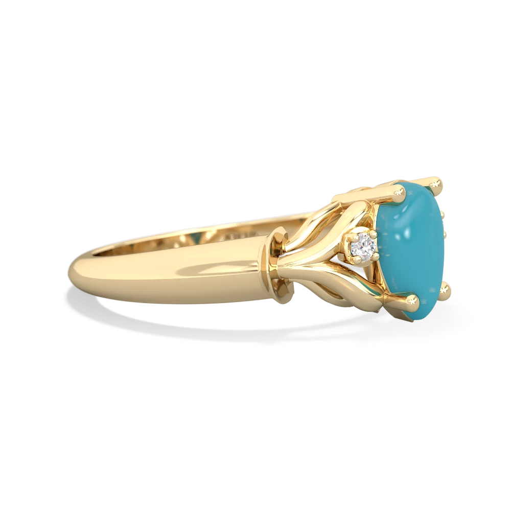 Turquoise Precious Pear 14K Yellow Gold ring R0826