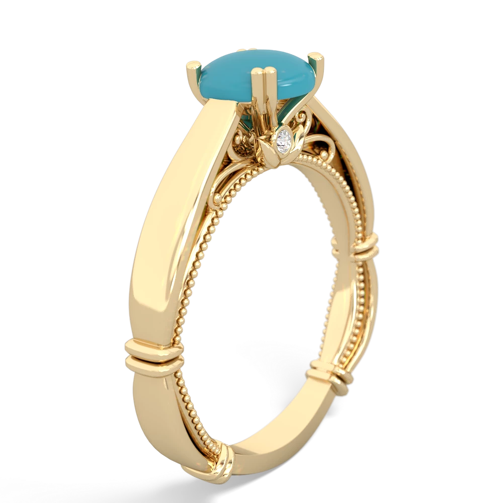 Turquoise Renaissance 14K Yellow Gold ring R27806RD