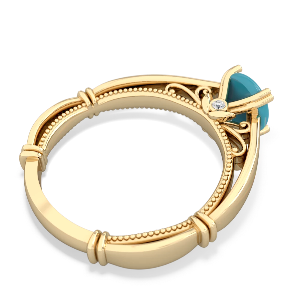 Turquoise Renaissance 14K Yellow Gold ring R27806RD