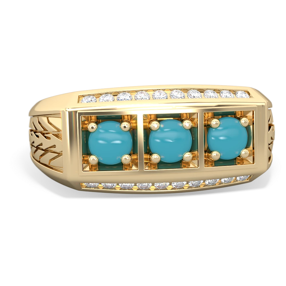 Mens Turquoise Wedding Band Baguette Cut Turquoise Band 5mm Solid Gold –  YVELOVE