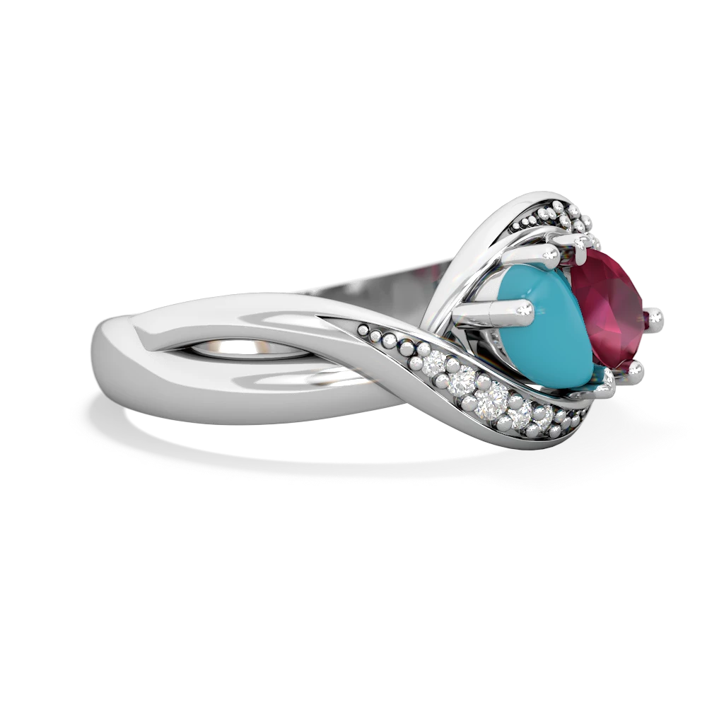 Turquoise Summer Winds 14K White Gold ring R5342