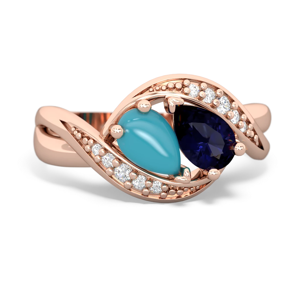 Turquoise Summer Winds 14K Rose Gold ring R5342