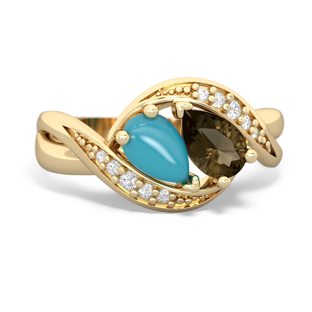 Turquoise Summer Winds 14K Yellow Gold ring R5342