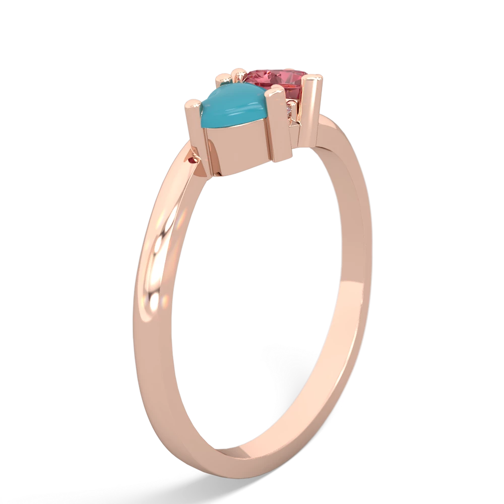 Turquoise Sweethearts 14K Rose Gold ring R5260