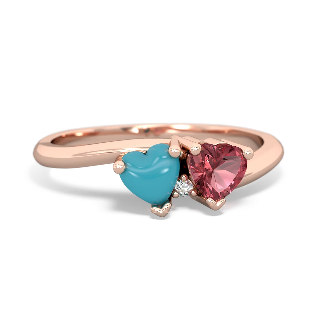 Turquoise Sweethearts 14K Rose Gold ring R5260