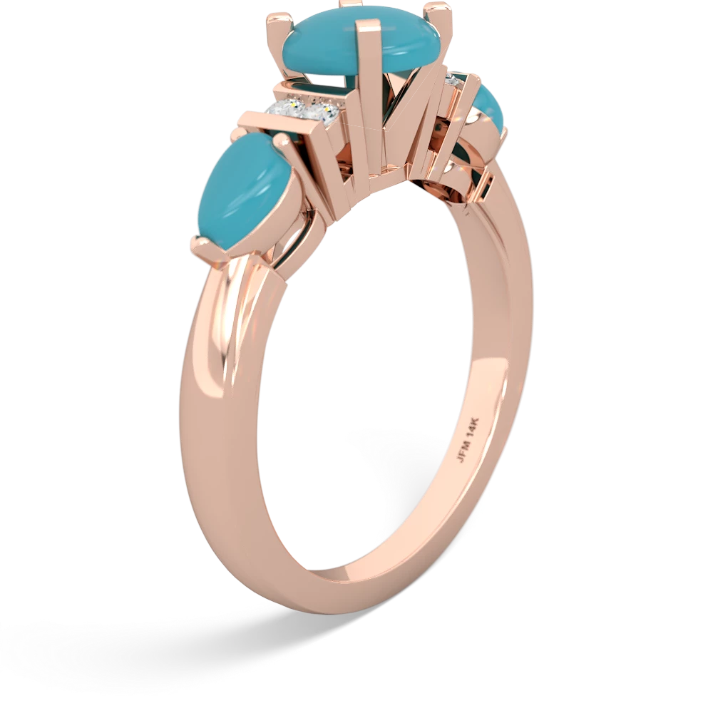 Alexandrite 6Mm Round Eternal Embrace Engagement 14K Rose Gold ring R2005