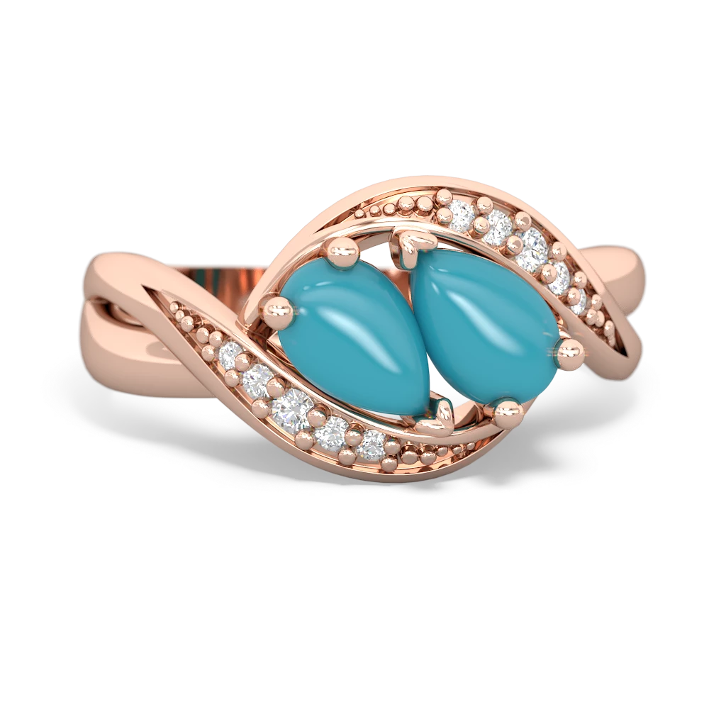 Turquoise Summer Winds 14K Rose Gold ring R5342