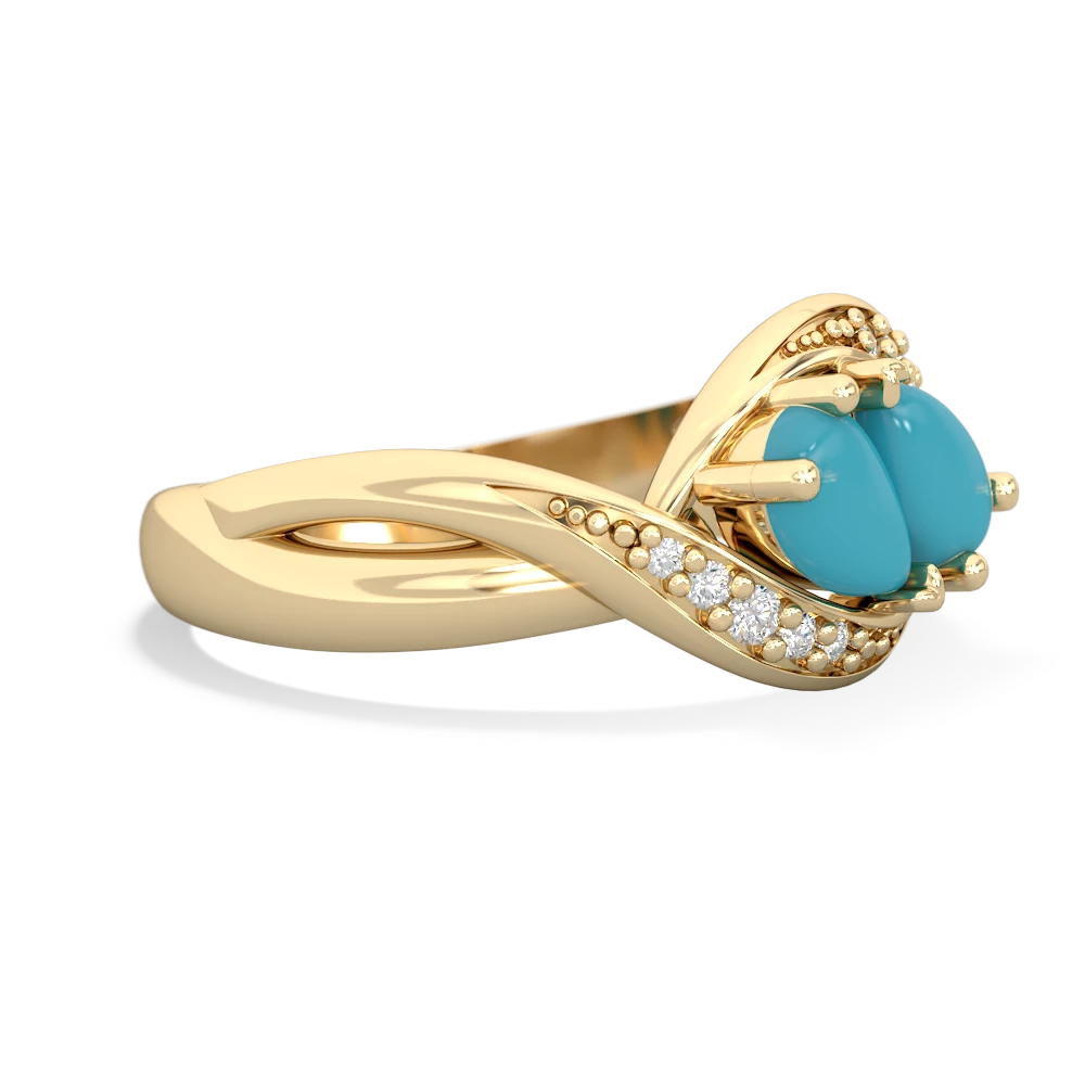 Turquoise Summer Winds 14K Yellow Gold ring R5342