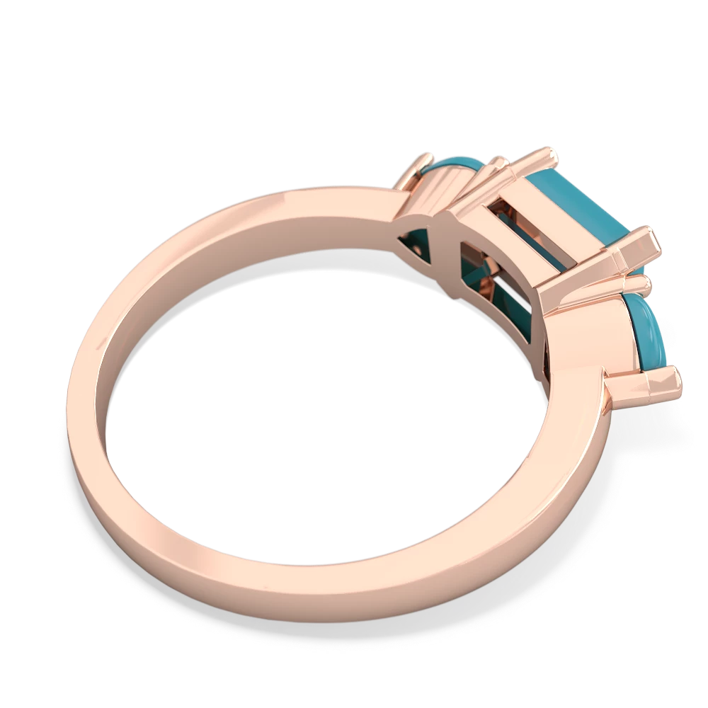 Sapphire Three Stone 14K Rose Gold ring R5235