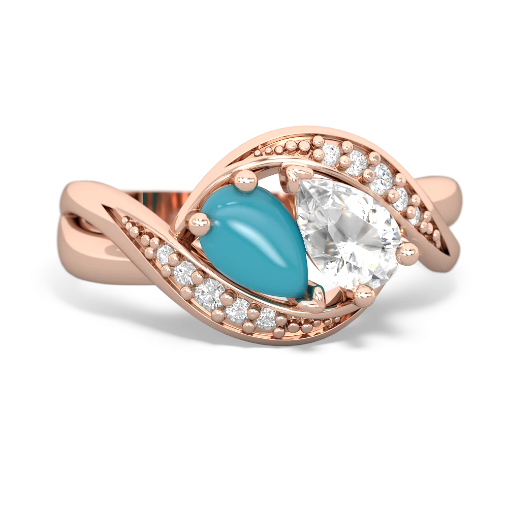 Turquoise Summer Winds 14K Rose Gold ring R5342