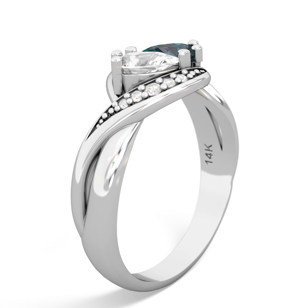 White Topaz Summer Winds 14K White Gold ring R5342