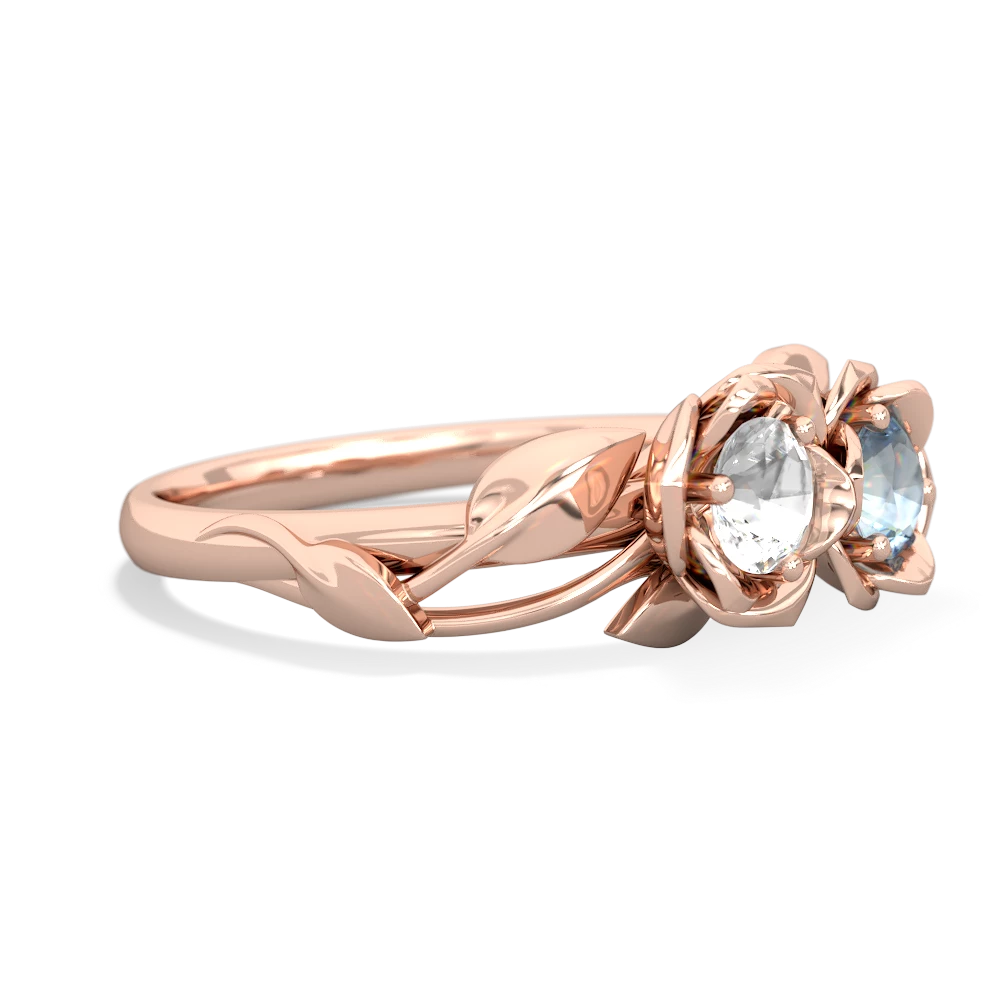 White Topaz Rose Garden 14K Rose Gold ring R5510