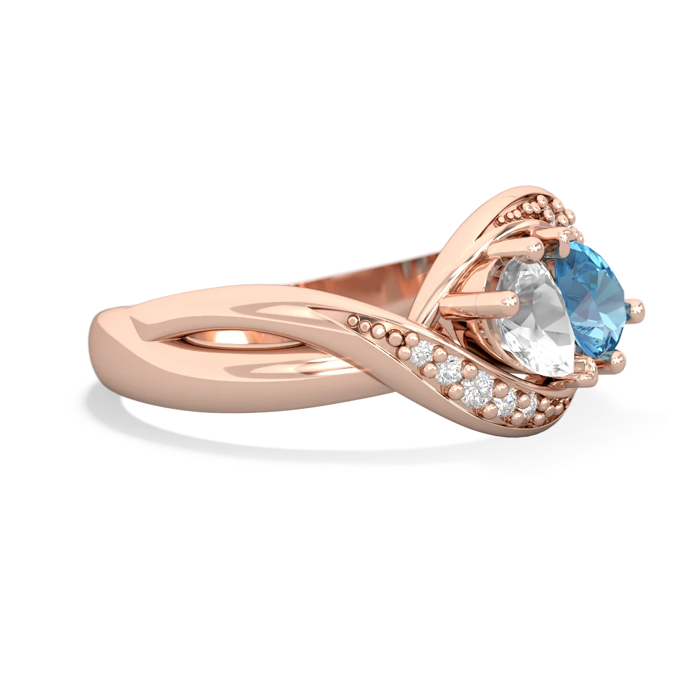 White Topaz Summer Winds 14K Rose Gold ring R5342