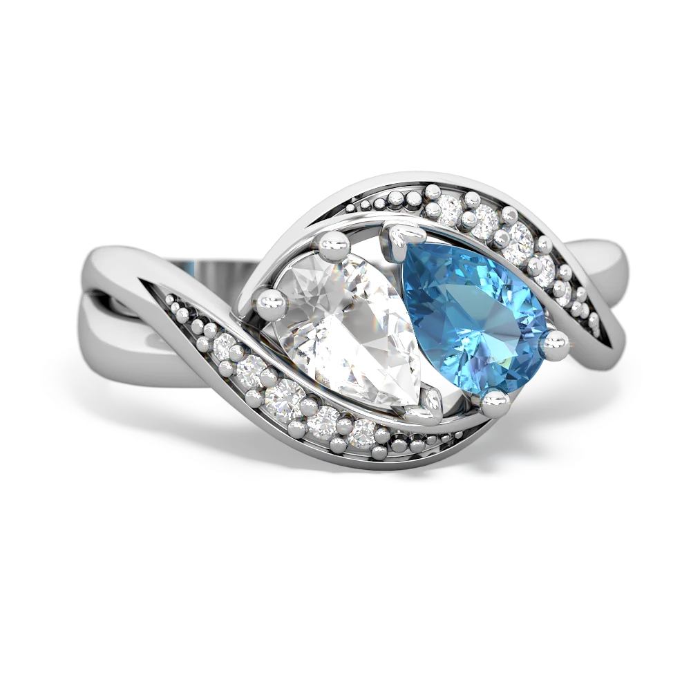 White Topaz Summer Winds 14K White Gold ring R5342