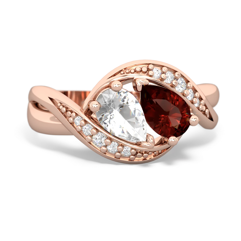 White Topaz Summer Winds 14K Rose Gold ring R5342