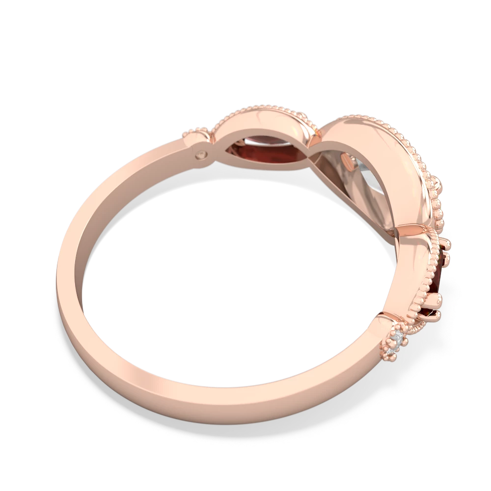 White Topaz Milgrain Marquise 14K Rose Gold ring R5700