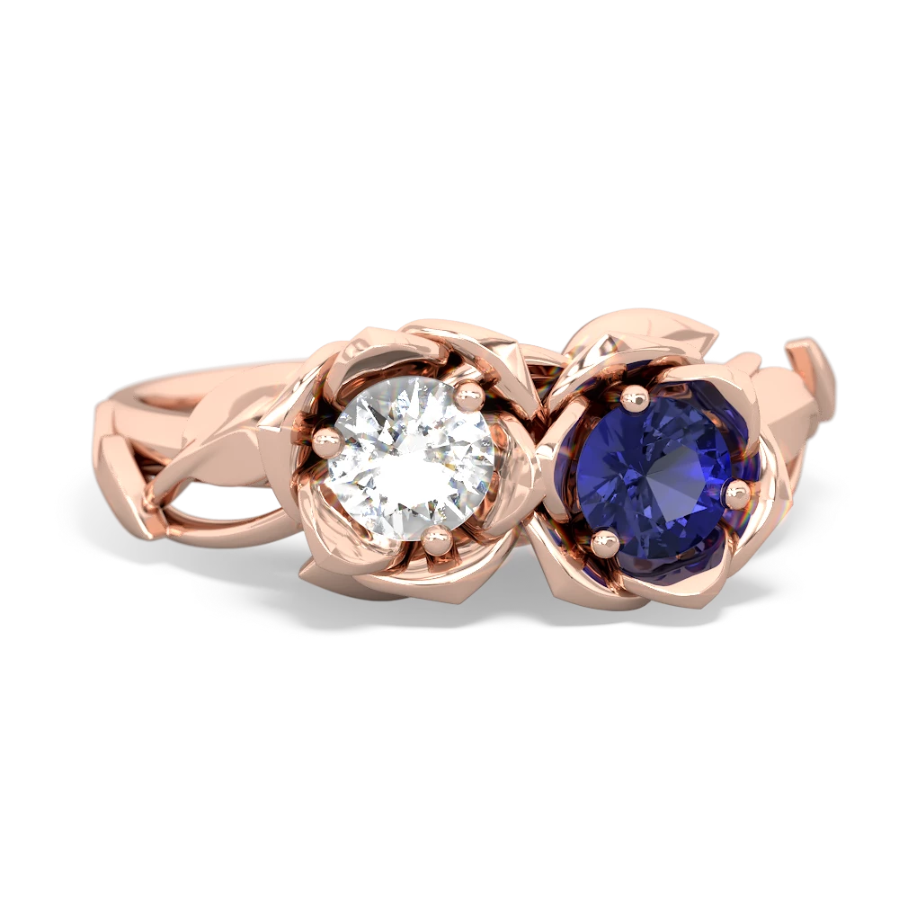 White Topaz Rose Garden 14K Rose Gold ring R5510