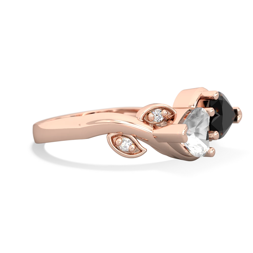 White Topaz Floral Elegance 14K Rose Gold ring R5790