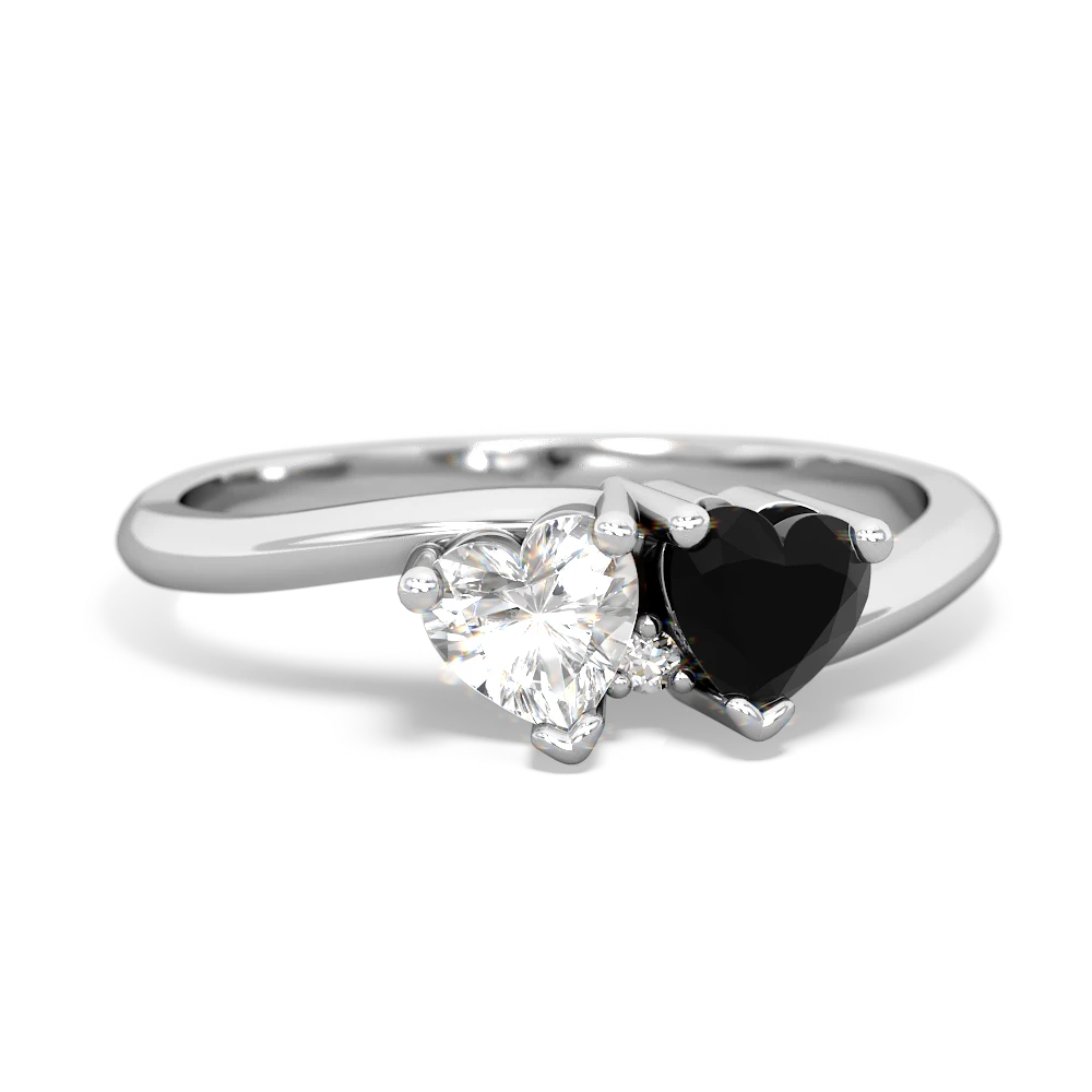 White Topaz Sweethearts 14K White Gold ring R5260