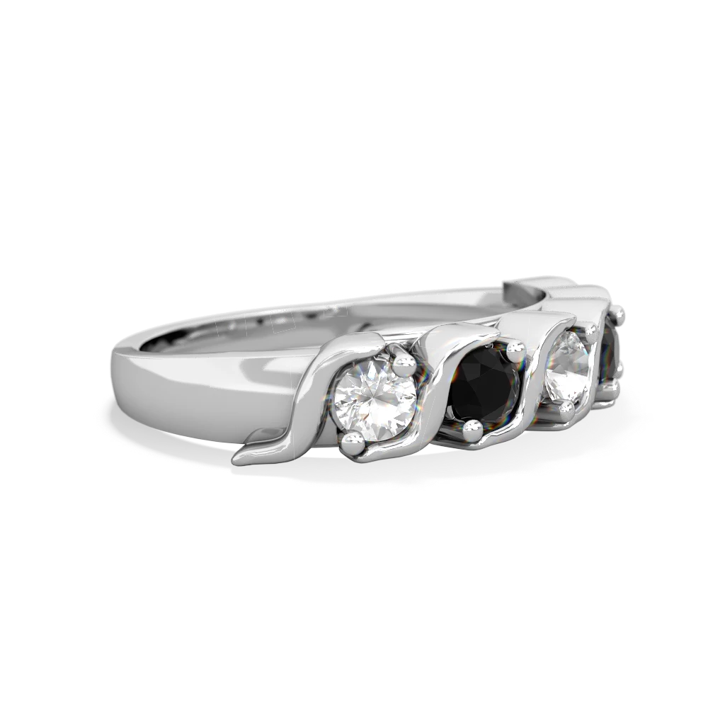 White Topaz Anniversary Band 14K White Gold ring R2089