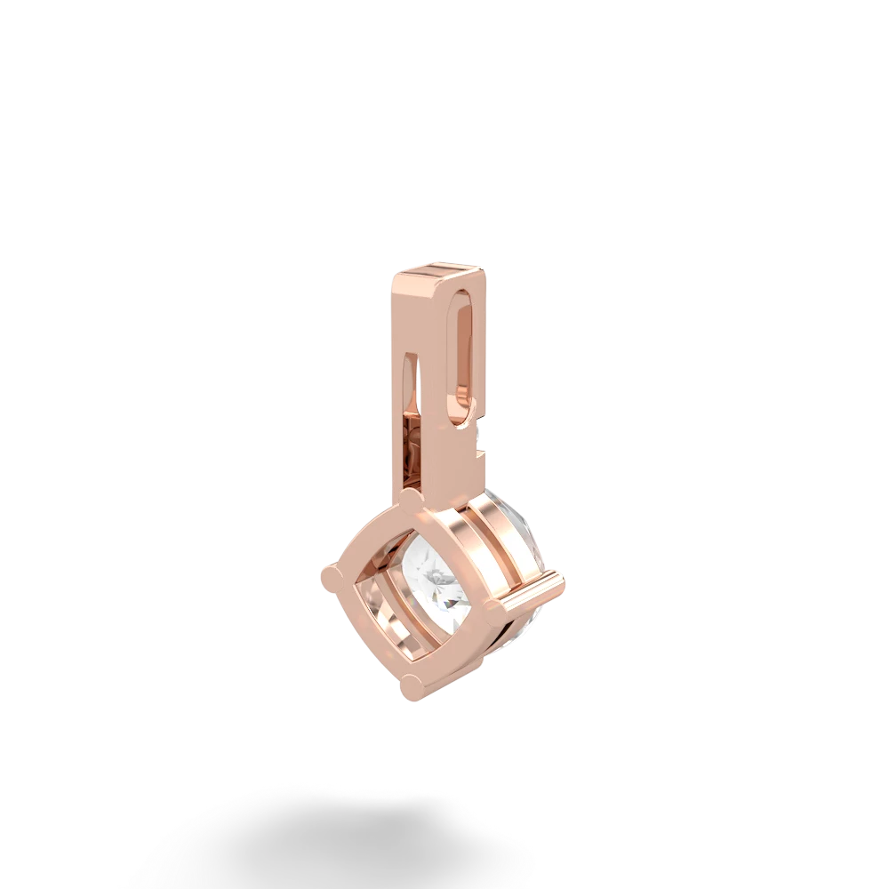 White Topaz Simply Elegant 14K Rose Gold pendant P2489