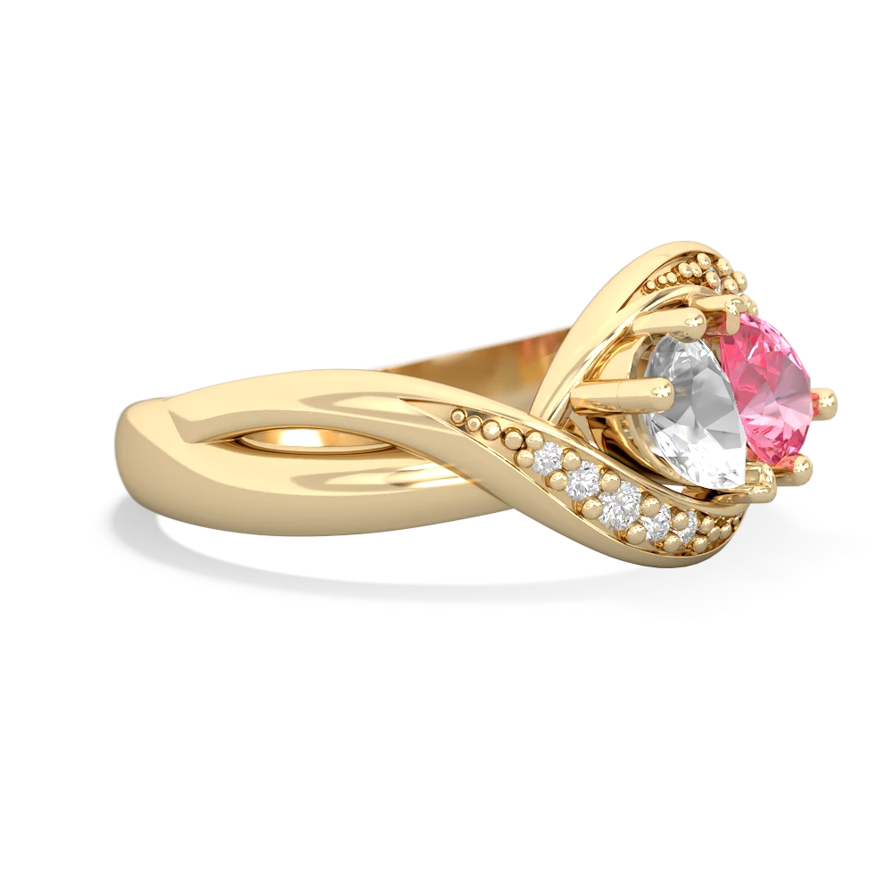 White Topaz Summer Winds 14K Yellow Gold ring R5342